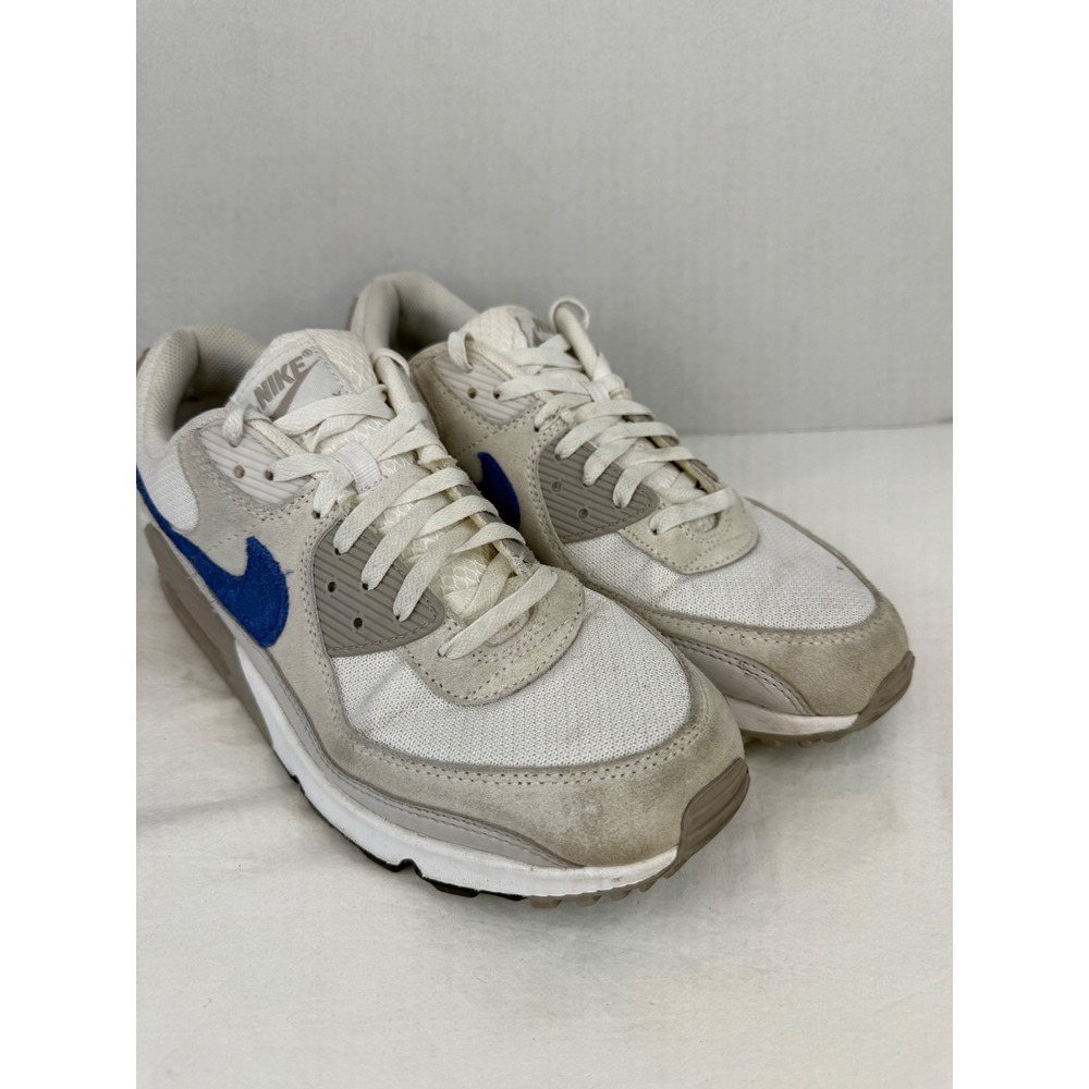 Nike‎ Air Max 90 Mens Shoes White Grey Royal Blue AM0029-110 Size 12